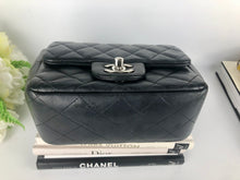 Load image into Gallery viewer, Chanel 19 series charcoal grey mini lambskin, silver hdw
