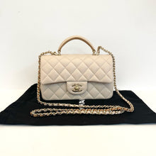 Load image into Gallery viewer, Chanel 23p beige / caramel two tone mini lambskin with gold hardware
