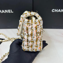 Load image into Gallery viewer, Chanel 27 series tweed mini, champagne gold hdw
