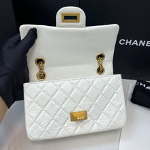 Load image into Gallery viewer, Chanel reissue 224 mini white with gold hdw
