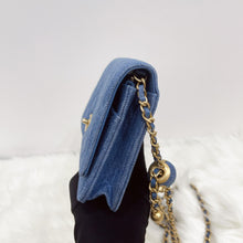 Load image into Gallery viewer, Changel pearl crush woc denim 22c with box, dust bag, chip
