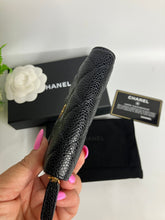 Load image into Gallery viewer, Chanel black caviar 28 series coin purse with gold hdw
