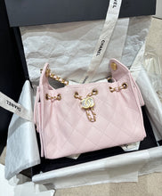 Load image into Gallery viewer, Chanel 26p light pink caviar mini 25 bag, gold hdw
