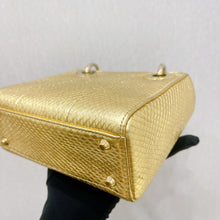 Load image into Gallery viewer, Lady Dior gold snakeskin mini, gold hdw
