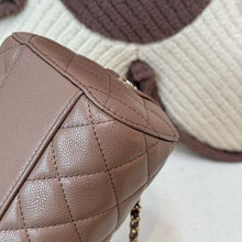 Load image into Gallery viewer, Chanel bowling bag 25p brown caviar, microchip
