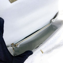 Load image into Gallery viewer, Chanel medium grey caviar coco handle, light gold hdw.
