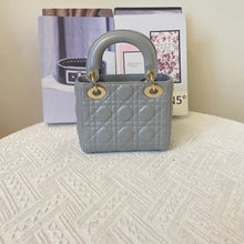 Load image into Gallery viewer, Lady Dior Mini Pearl Grey, with gold hdw
