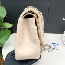 Load image into Gallery viewer, Chanel beige caviar jumbo with silver hdw
