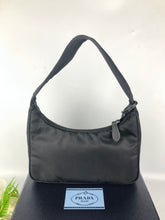 Load image into Gallery viewer, Prada 2020 re-edition black nylon shoulder bag
