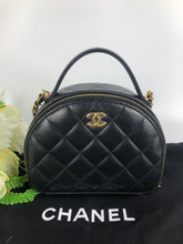 Load image into Gallery viewer, Chanel black lambskin clutch with chain, gold hdw
