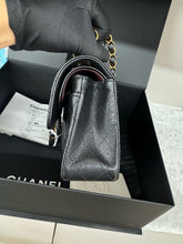 Load image into Gallery viewer, Chanel small black caviar classic flap, gold hdw chip
