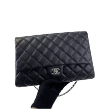 Load image into Gallery viewer, Chanel black caviar timeless clutch, silver hdw, 18 series
