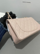 Load image into Gallery viewer, Chanel 21c light pink caviar small classic flap, light gold hdw
