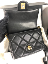Load image into Gallery viewer, Chanel Black caviar coins mini with aged gold hdw

