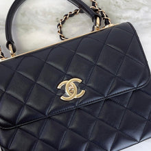 Load image into Gallery viewer, Chanel black small trendy, rose gold hdw
