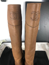 Load image into Gallery viewer, Chanel brown leather riding boots size 41.5
