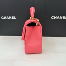 Load image into Gallery viewer, Chanel pink mini caviar with top handle
