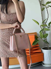 Load image into Gallery viewer, Louis Vuitton pink pearl capucines BB in taurillon leather
