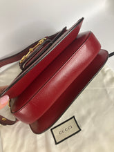 Load image into Gallery viewer, Gucci leather horsebit 1955 Crossbody/shoulder bag in burgundy
