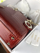 Load image into Gallery viewer, Lady Dior red mini exotic crocodile, full set
