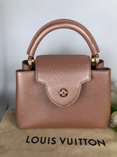 Load image into Gallery viewer, Louis Vuitton pink pearl capucines BB in taurillon leather
