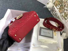 Load image into Gallery viewer, Lady Dior red small, with gold hdw
