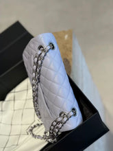 Load image into Gallery viewer, Chanel 21k purple lilac small classic flap caviar, silver hardware
