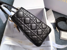 Load image into Gallery viewer, Lady Dior black medium with gold hdw
