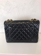 Load image into Gallery viewer, Chanel 24k gold hdw vintage black jumbo XL
