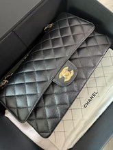 Load image into Gallery viewer, Chanel black caviar medium classic chip, with gold hdw
