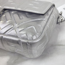 Load image into Gallery viewer, Fendi medium baguette silver with strap
