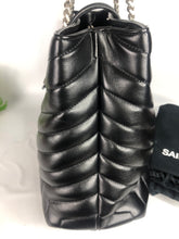 Load image into Gallery viewer, YSL Saint Laurent large loulou tote black, silver hdw
