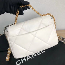 Load image into Gallery viewer, Chanel 19 white lambskin, mixed gold hdw
