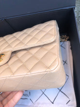 Load image into Gallery viewer, Chanel 18 series beige caviar medium classic, gold hdw
