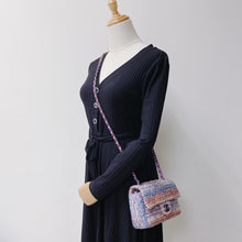 Load image into Gallery viewer, Rare Chanel mini tweed rainbow with with rainbow hdw
