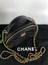 Load image into Gallery viewer, Chanel black lambskin clutch with chain, gold hdw
