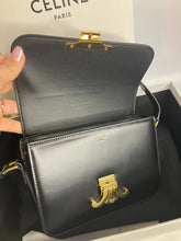 Load image into Gallery viewer, Celine 2023 black Classic Teen Triomphe, with shiny gold hdw.
