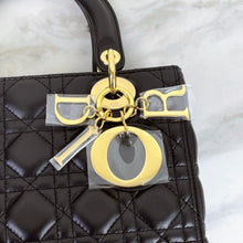 Load image into Gallery viewer, Lady Dior black medium lambskin, gold hdw
