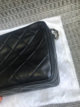 Load image into Gallery viewer, Chanel black vintage lambskin square, silver hdw
