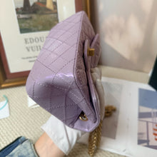 Load image into Gallery viewer, Chanel 24P mini reissue lilac purple, with aged gold hardware
