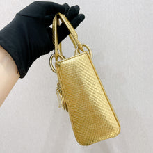Load image into Gallery viewer, Lady Dior gold snakeskin mini, gold hdw
