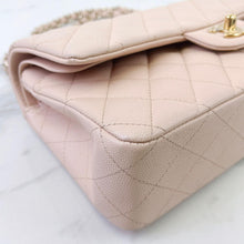 Load image into Gallery viewer, Chanel 22c light beige caviar medium classic flap, light gold hdw
