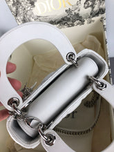 Load image into Gallery viewer, Lady Dior white mini, with silver hdw
