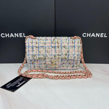 Load image into Gallery viewer, Chanel pink mini tweed, champagne gold hdw
