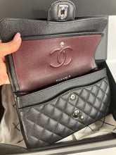 Load image into Gallery viewer, Chanel Black caviar small classic flap, silver hdw
