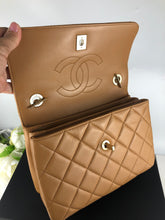 Load image into Gallery viewer, Chanel caramel trendy, gold hdw
