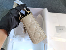 Load image into Gallery viewer, Lady Dior mini beige with gold hardware.
