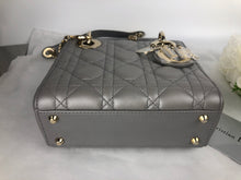 Load image into Gallery viewer, Lady Dior mini pearl grey, gold hdw
