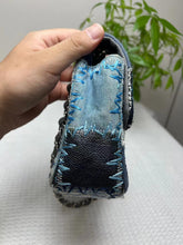 Load image into Gallery viewer, Very Rare Chanel denim patchwork bag medium with silver hdw
