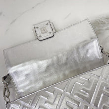 Load image into Gallery viewer, Fendi medium baguette silver with strap
